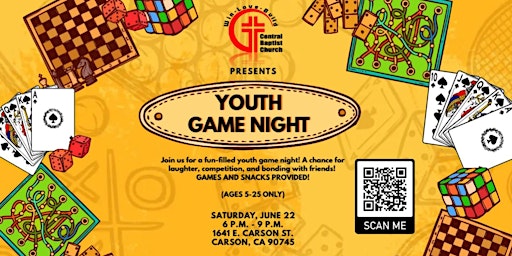 Imagem principal do evento Youth Game Night