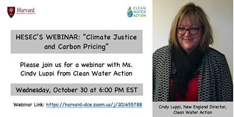 HESEC’S Webinar: Climate Justice and Carbon Pricing primary image