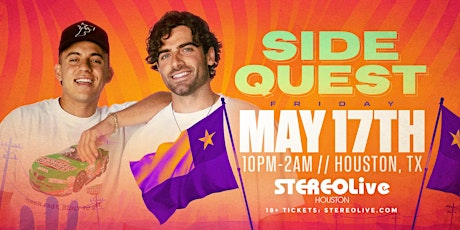 Imagem principal do evento SIDEQUEST - Stereo Live Houston