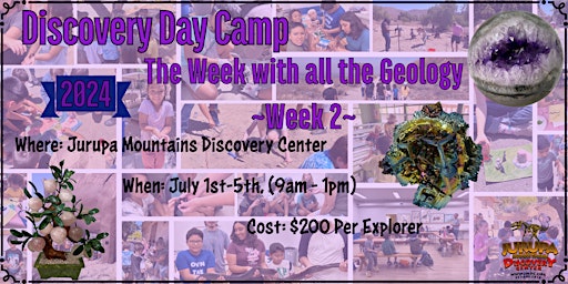 Imagem principal do evento The Week with all the Geology - Week #2 - JMDC's Discovery Day Camp