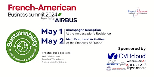 Imagem principal de French-American Business Summit - 2024 - presented by Airbus