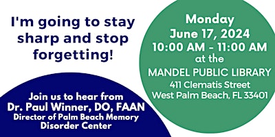 Hauptbild für New Hope: Learn About Memory Loss - Mandel Public Library