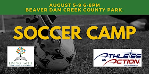 Hauptbild für 2024 Youth Soccer Camp, Brick NJ: Aug  5-9 , 6-8PM @ Beaver Dam Creek Park