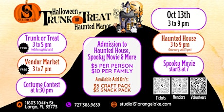 Halloween Trunk or Treat Haunted Manor