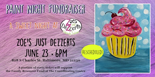 Imagem principal do evento NEW NIGHT! Cupcake Paint Night Fundraiser