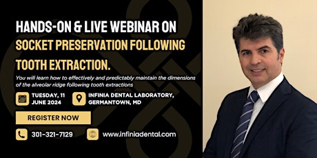 Hands-On Course on Socket Preservation Following Tooth Extraction.
