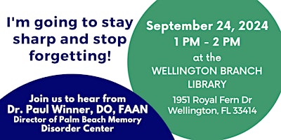 New Hope: Learn About Memory Loss - Wellington Branch Library primary image