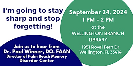 New Hope: Learn About Memory Loss - Wellington Branch Library