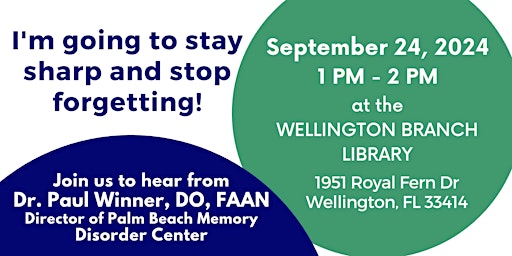 New Hope: Learn About Memory Loss - Wellington Branch Library  primärbild