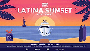 Primaire afbeelding van LATIN SUNSET BOOZE CRUISE | NYC Boat party  Series