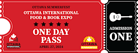 Primaire afbeelding van Ottawa International Food and Book Expo 2024 | April 27 Pass