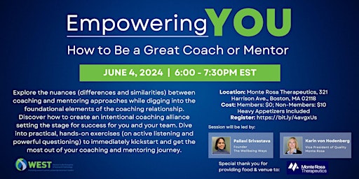 Imagem principal do evento Empowering YOU: How to Be a Great Coach or Mentor