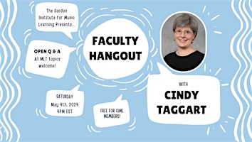 May 2024 Faculty Hangout: Cynthia Taggart primary image