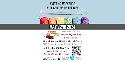 Hauptbild für Free Knitting Workshop Class at Grand Ave Neighborhood Center