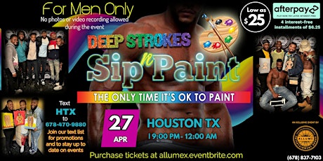 Deep Strokes Sip N Paint | Houston