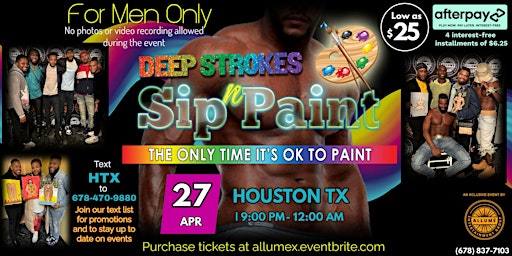 Imagem principal do evento Deep Strokes Sip N Paint | Houston