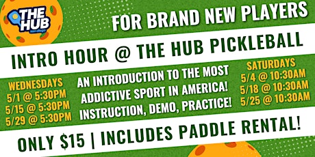 Intro Hour at The HUB Pickleball
