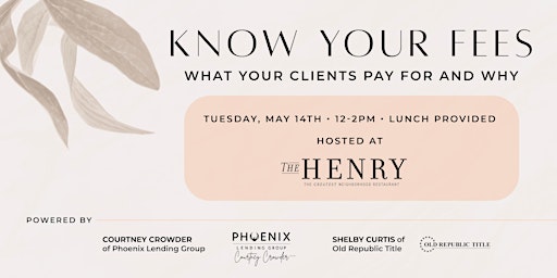 Hauptbild für Know Your Fees: What Your Clients Pay For And Why