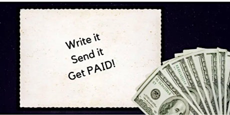 Write Post Cards & Make $50-$75/Hour   Note: Eventbrite time is 7-8 PM 4/26