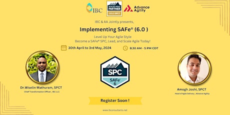 Imagem principal de (SPC) : Implementing  SAFe 6.0 -Remote class