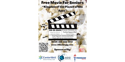 Primaire afbeelding van Free Movie For 55+ Seniors- "Kingdom of the Planet of the Apes"
