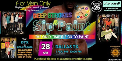 Imagem principal do evento Deep Strokes Sip N Paint | Dallas