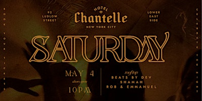 Hotel Chantelle Saturday primary image