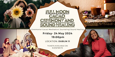Imagem principal de Full Moon Cacao Ceremony and  Sound Healing