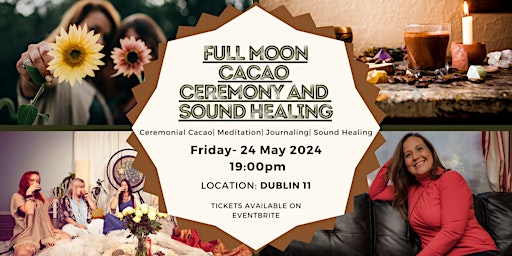 Imagem principal de Full Moon Cacao Ceremony and  Sound Healing