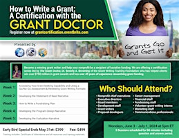 Immagine principale di How to Write a Grant:  A Certification with the Grant Doctor 