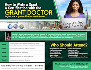 How to Write a Grant:  A Certification with the Grant Doctor  primärbild