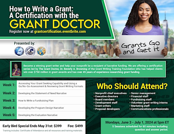 How to Write a Grant:  A Certification with the Grant Doctor