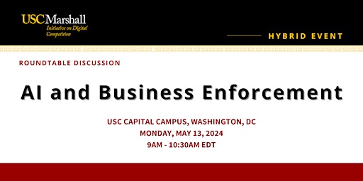 AI and Business Enforcement Roundtable Discussion primary image