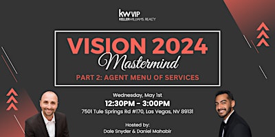 Vision 2024 Mastermind - Part 2: Agent Menu of Services primary image