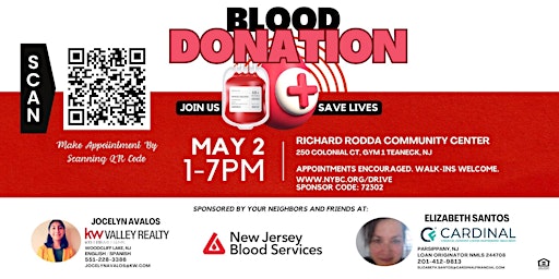 Image principale de BLOOD DONATION IN TEANECK, NJ