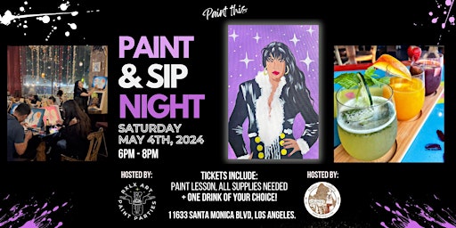 Imagem principal do evento Selena Paint and Sip
