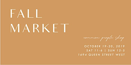 Fall Market | Small Maker Goods @ Common People Shop primary image