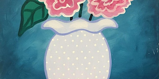 Imagem principal de Lace Vase Blossoms - Paint and Sip by Classpop!™