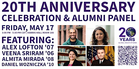 Global Health Studies 20th Anniversary Celebration & Alumni Panel