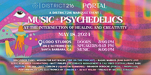Imagen principal de District216 Marquee Event: Music & Psychedelics (Sat. 05/18/2024)