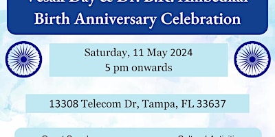 Hauptbild für Vesak Day and Dr B. R. Ambedkar  Birth Anniversary Celebration Florida