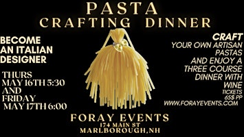 Imagem principal do evento Pasta Crafting Dinner with Wine