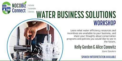 Imagem principal do evento Water Business Solutions Workshop/ Taller de Soluciones del Agua (Negocios)