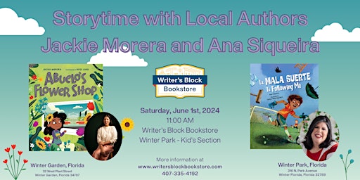 Immagine principale di Storytime with Local Authors Jackie Morera and Ana Siqueira 
