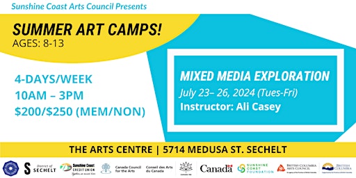 July Kid's Art Camp: Mixed Media Exploration  primärbild