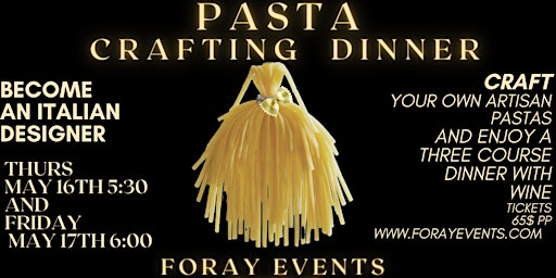 Image principale de Pasta Crafting Dinner with Wine