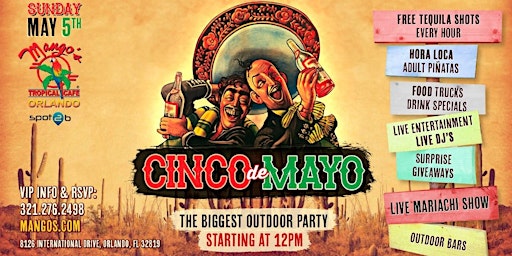 Imagem principal do evento CINCO DE MAYO-IDRIVE BLOCK PARTY AT MANGOS (NO COVER)
