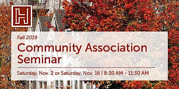 Fall 2019 Community Association Seminar