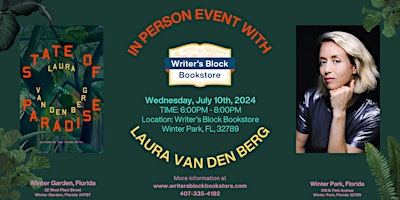 In Person Event with Author Laura van den Berg  primärbild