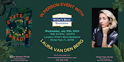 Imagem principal de In Person Event with Author Laura van den Berg